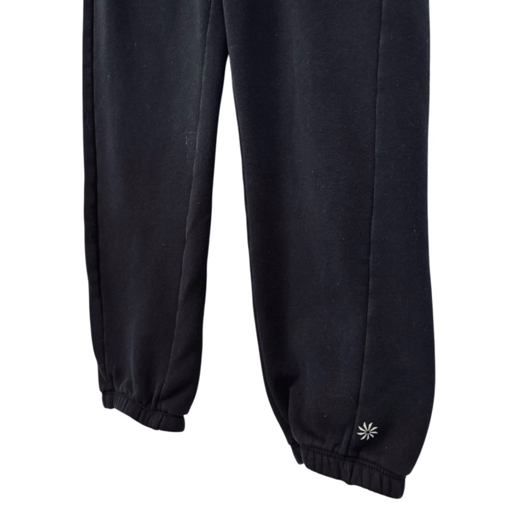 Athleta Girl Black Sweatpants with Bottom Leg Logo Size Small (7) - Picture 3 of 8